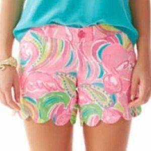 Lilly Pulitzer Buttercup Shorts In All Nighter Flamingo